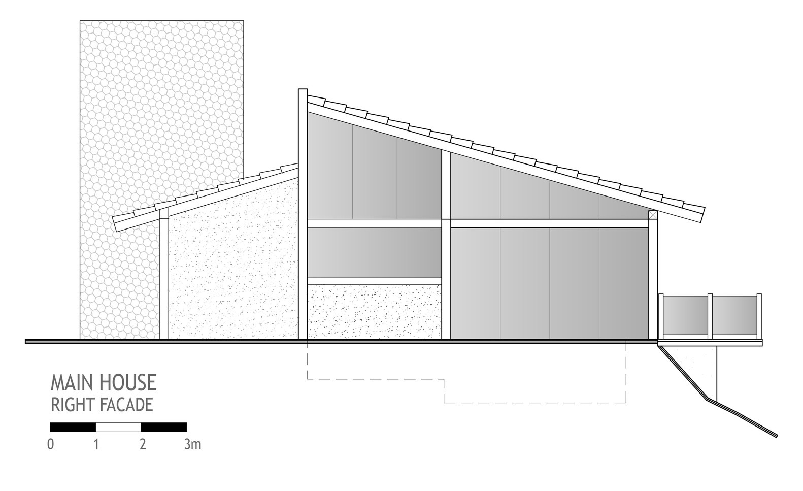 Casa Principal, fachada derecha